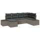 Sonata H Градински Софа Комплект 6 pcs Сив 264 x 154 x 85 см Полиратан