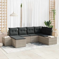 Sonata H Градински Софа Комплект 6 pcs Светлосиво 264 x 154 x 85 см - Canapele și bănci de grădină