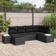 Sonata H Градински Софа Комплект 6 pcs Черно 264 x 154 x 85 см Полиратан