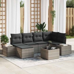 Sonata H Градински Софа Комплект 7 pcs Сив 264 x 154 x 85 см Полиратан - Seturi pentru exterior