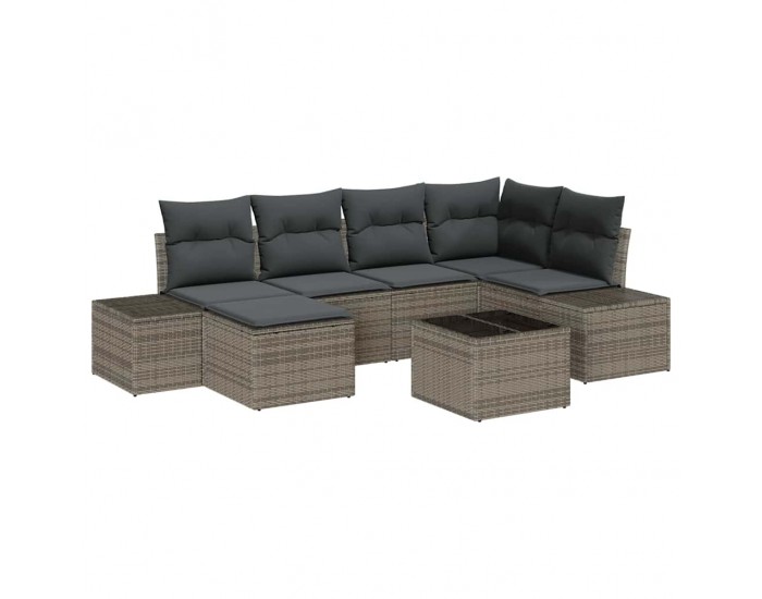 Sonata H Градински Софа Комплект 7 pcs Сив 264 x 154 x 85 см Полиратан