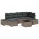 Sonata H Градински Софа Комплект 7 pcs Сив 264 x 154 x 85 см Полиратан