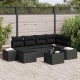 Sonata H Градински Софа Комплект 7 pcs Черно 264 x 154 x 85 см Полиратан