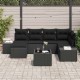Sonata H Градински Софа Комплект 7 pcs Черно 264 x 154 x 85 см Полиратан