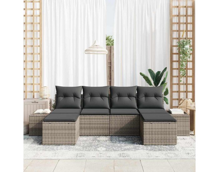 Sonata H Градински Софа Комплект 6 pcs Сив 184 x 62 x 85 см Полиратан