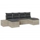 Sonata H Градински Софа Комплект 6 pcs Светлосиво 184 x 62 x 85 см