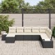 Sonata H Градински Софа Комплект 8 pcs Черно и кремаво 319 x 209 x 85 см
