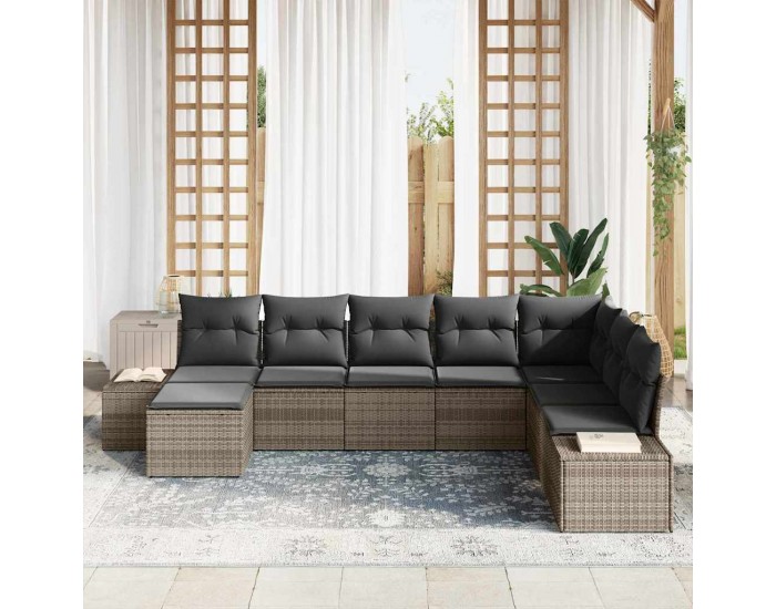 Sonata H Градински Софа Комплект 8 pcs Сив 319 x 209 x 85 см Полиратан