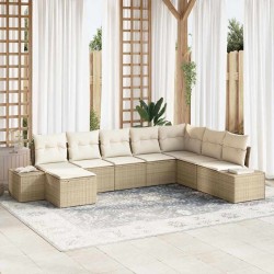 Sonata H Градински Софа Комплект с възглавница 8 pcs бежово и кремаво - Seturi pentru exterior