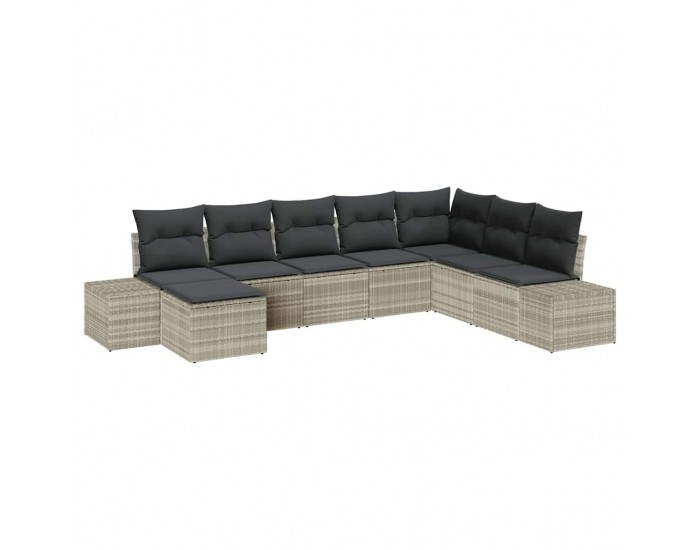 Sonata H Градински Софа Комплект 8 pcs Светлосиво 319 x 209 x 85 см