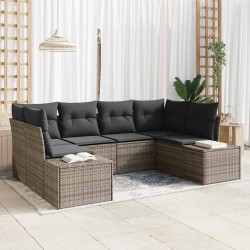 Sonata H Градински Софа Комплект 6 pcs Сив 234 x 154 x 85 см Полиратан - Canapele și bănci de grădină