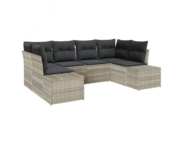 Sonata H Градински Софа Комплект 6 pcs Светлосиво 234 x 154 x 85 см