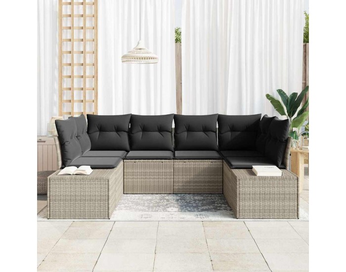 Sonata H Градински Софа Комплект 6 pcs Светлосиво 234 x 154 x 85 см