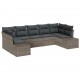 Sonata H Градински Софа Комплект 7 pcs Сив 289 x 154 x 85 см Полиратан