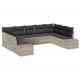 Sonata H Градински Софа Комплект 9 pcs Светлосиво 289 x 209 x 85 см