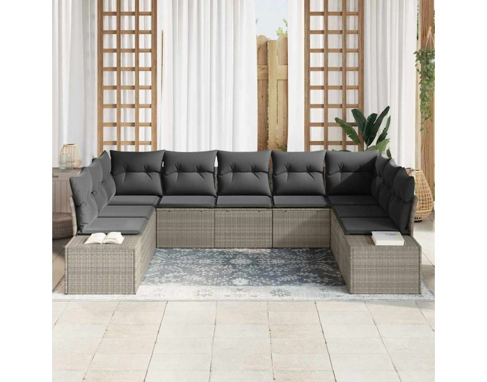 Sonata H Градински Софа Комплект 9 pcs Светлосиво 289 x 209 x 85 см