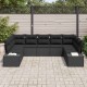 Sonata H Градински Софа Комплект 9 pcs Черно 289 x 209 x 85 см Полиратан