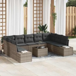 Sonata H Градински Софа Комплект 10 pcs Сив 289 x 209 x 85 см Полиратан - Canapele și bănci de grădină