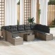 Sonata H Градински Софа Комплект 10 pcs Сив 289 x 209 x 85 см Полиратан