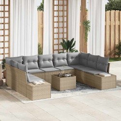Sonata H Градински Софа Комплект 10 pcs бежово и светлосиво - Canapele și bănci de grădină