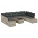 Sonata H Градински Софа Комплект 10 pcs Светлосиво 289 x 209 x 85 см