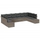 Sonata H Градински Софа Комплект 10 pcs Сив 344 x 209 x 85 см Полиратан
