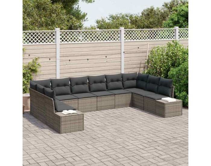 Sonata H Градински Софа Комплект 10 pcs Сив 344 x 209 x 85 см Полиратан