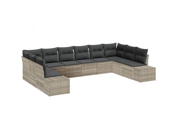 Sonata H Градински Софа Комплект 10 pcs Светлосиво 344 x 209 x 85 см