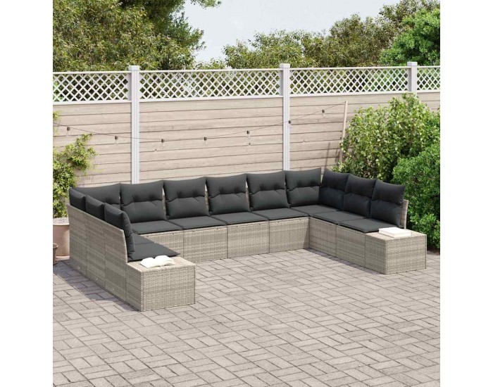 Sonata H Градински Софа Комплект 10 pcs Светлосиво 344 x 209 x 85 см