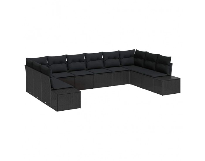 Sonata H Градински Софа Комплект 10 pcs Черно 344 x 209 x 85 см