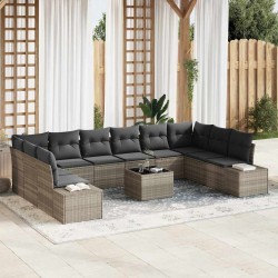 Sonata H Градински Софа Комплект 11 pcs Светлосиво 344 x 209 x 85 см - Canapele și bănci de grădină