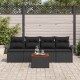Sonata H Градински Софа Комплект 5 pcs Черно 55 x 55 x 37 см