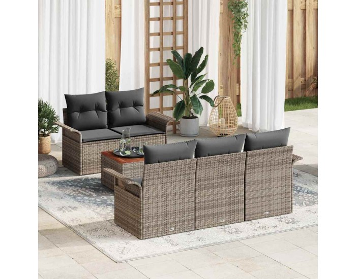 Sonata H Градински Софа Комплект с възглавница 6 pcs Сив 55 x 55 x 37 см