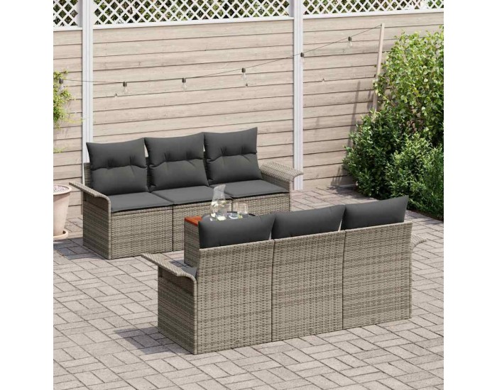 Sonata H Градински Софа Комплект с възглавница 7 pcs Сив 55 x 55 x 37 см