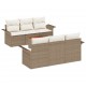Sonata H Градински Софа Комплект 7 pcs Бежов и кремав 55 x 55 x 37 см