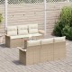 Sonata H Градински Софа Комплект 7 pcs Бежов и кремав 55 x 55 x 37 см