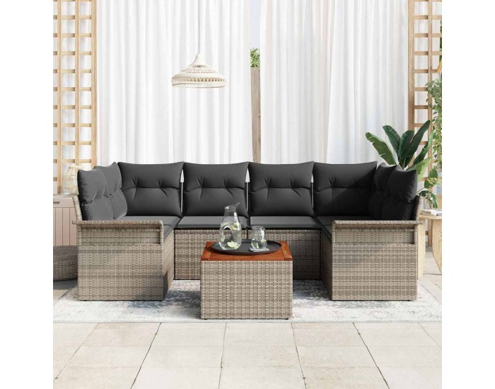 Sonata H Градински Софа Комплект с възглавница 7 pcs Сив 55 x 55 x 37 см