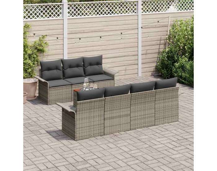 Sonata H Градински Софа Комплект с възглавница 8 pcs Сив 55 x 55 x 37 см