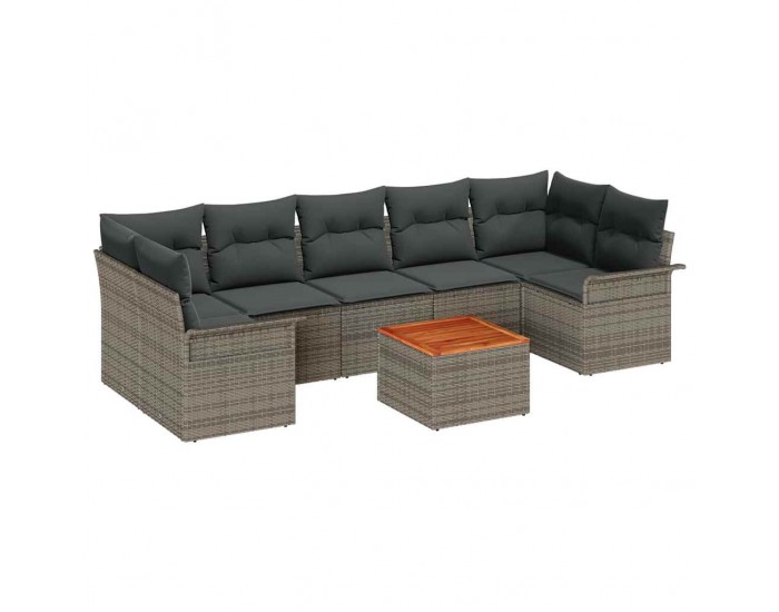 Sonata H Градински Софа Комплект с възглавница 8 pcs Сив 55 x 55 x 37 см