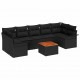Sonata H Градински Софа Комплект 8 pcs Черно 55 x 55 x 37 см