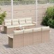 Sonata H Градински Софа Комплект 7 pcs Бежов и кремав 55 x 55 x 37 см