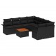 Sonata H Градински Софа Комплект 9 pcs Черно 55 x 55 x 37 см