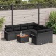 Sonata H Градински Софа Комплект 9 pcs Черно 55 x 55 x 37 см