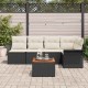 Sonata H Градински Софа Комплект 6 pcs Черен и кремав 55 x 55 x 37 см