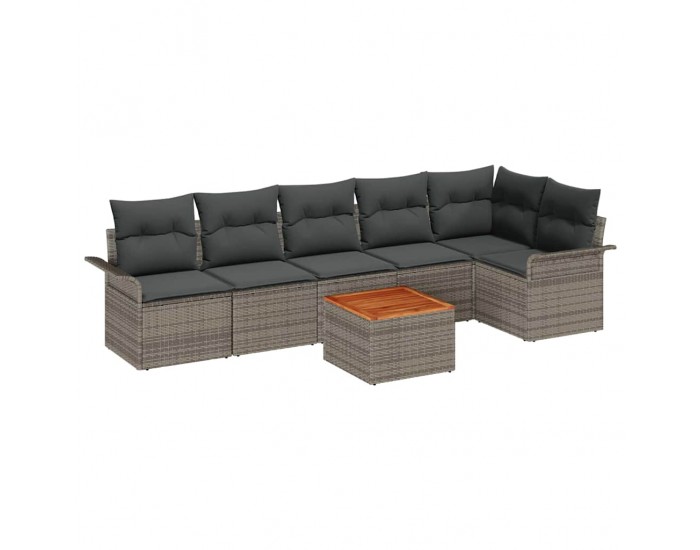 Sonata H Градински Софа Комплект с възглавница 7 pcs Сив 55 x 55 x 37 см