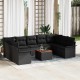 Sonata H Градински Софа Комплект 10 pcs Черно 55 x 55 x 37 см