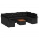 Sonata H Градински Софа Комплект 10 pcs Черно 55 x 55 x 37 см