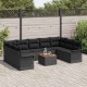 Sonata H Градински Софа Комплект 10 pcs Черно 55 x 55 x 37 см