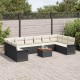 Sonata H Градински Софа Комплект 11 pcs Черен и кремав 55 x 55 x 37 см