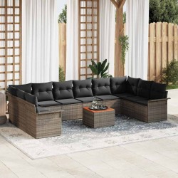 Sonata H Градински Софа Комплект 11 pcs Сив 55 x 55 x 37 см - Canapele și bănci de grădină